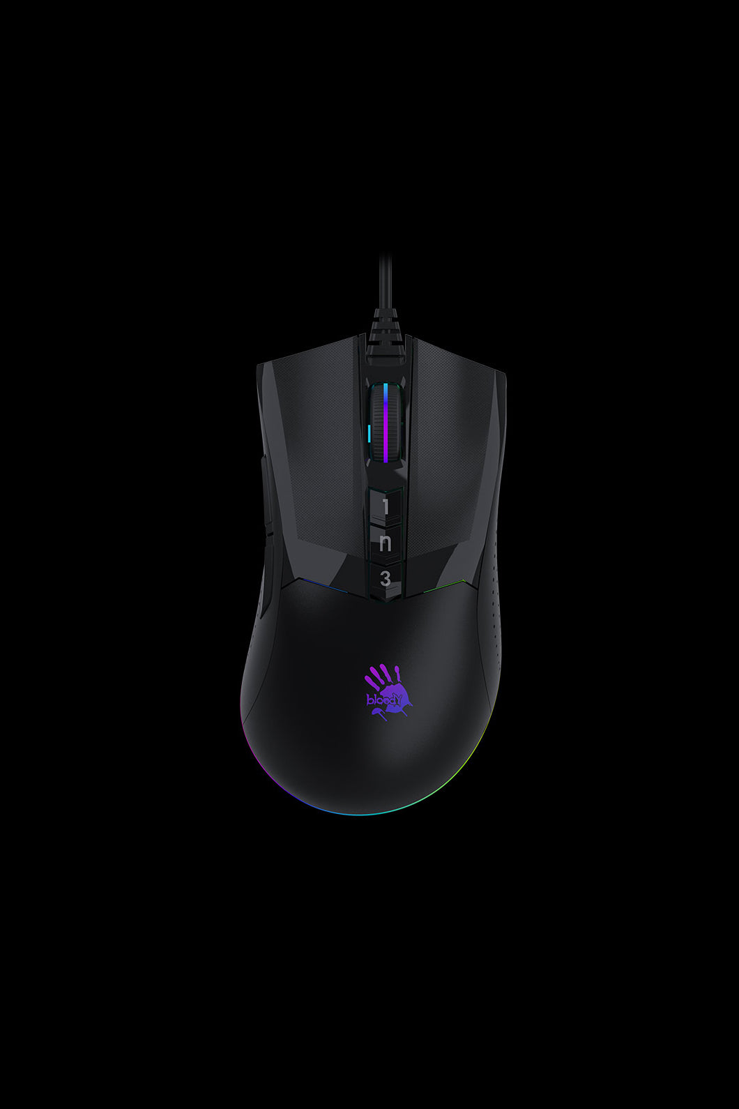 BLOODY - W90 Max RGB 10,000 CPI Mouse - stone-black