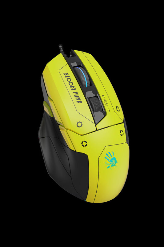 BLOODY - W70 Max-AC RGB 10,000 CPI Mouse - punk-yellow