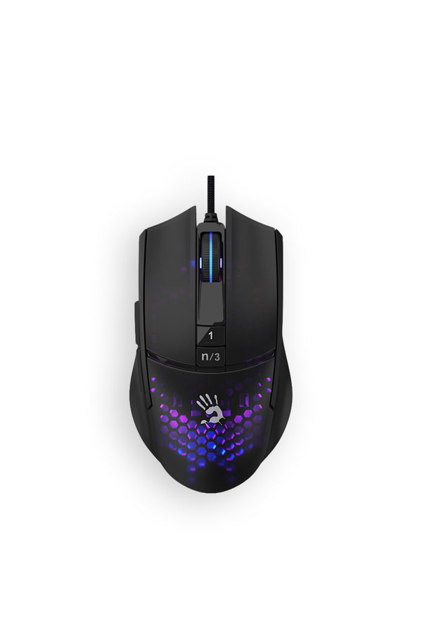 BLOODY - Bloody L65 Max-AC Honeycomb Lightweight Honeycomb RGB 12,000 CPI Gaming Mouse - honeycomb