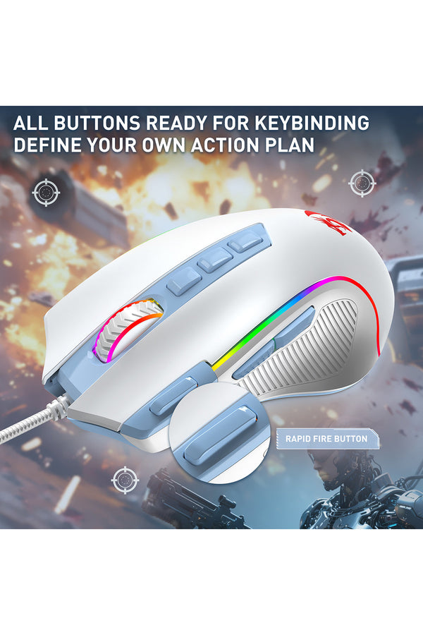 REDRAGON - Redragon S139 White Full Size RGB Mechanical Perfect Gaming Combo - white