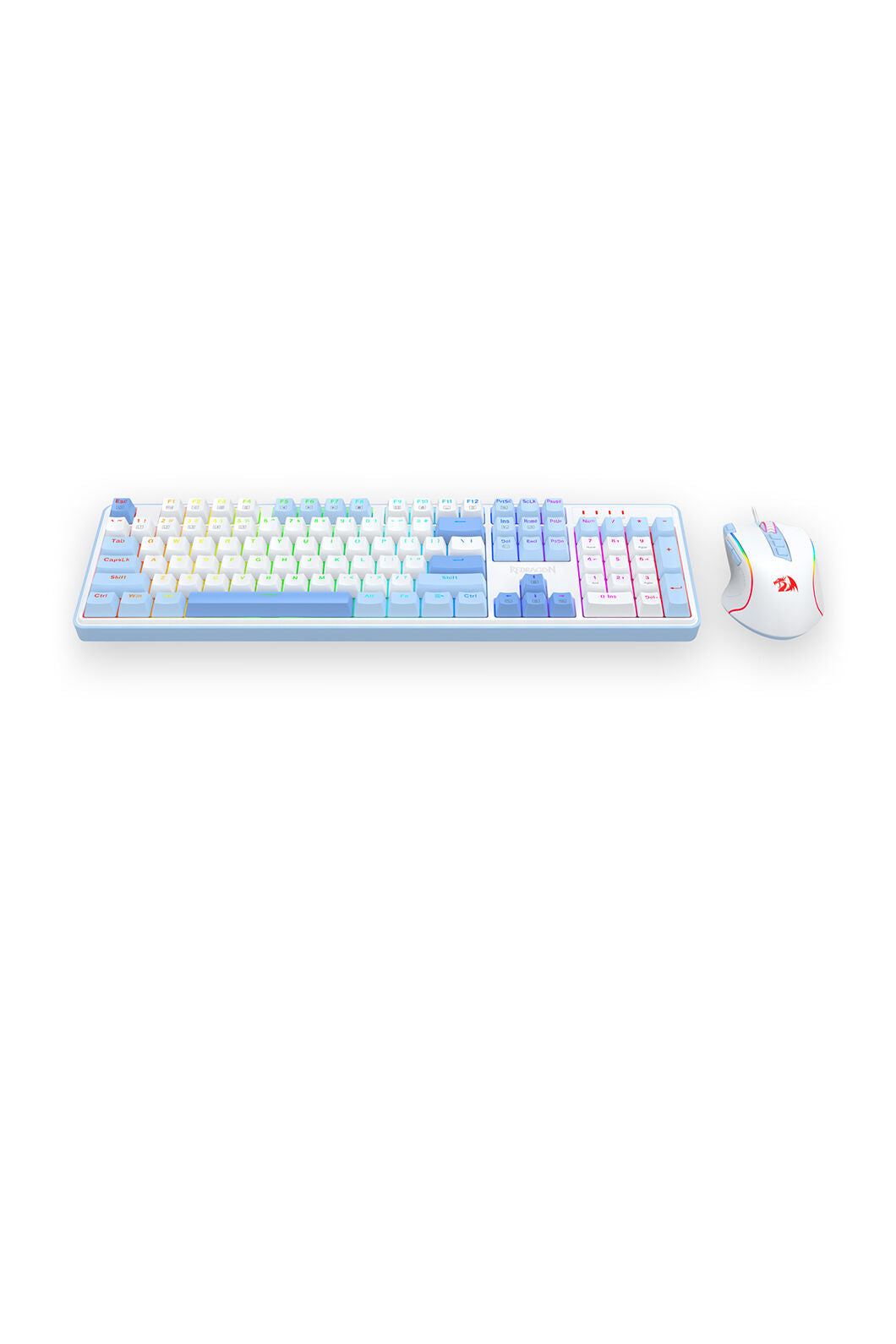 REDRAGON - Redragon S139 White Full Size RGB Mechanical Perfect Gaming Combo - white