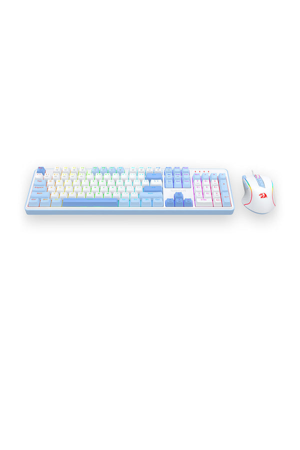 REDRAGON - Redragon S139 White Full Size RGB Mechanical Perfect Gaming Combo - white