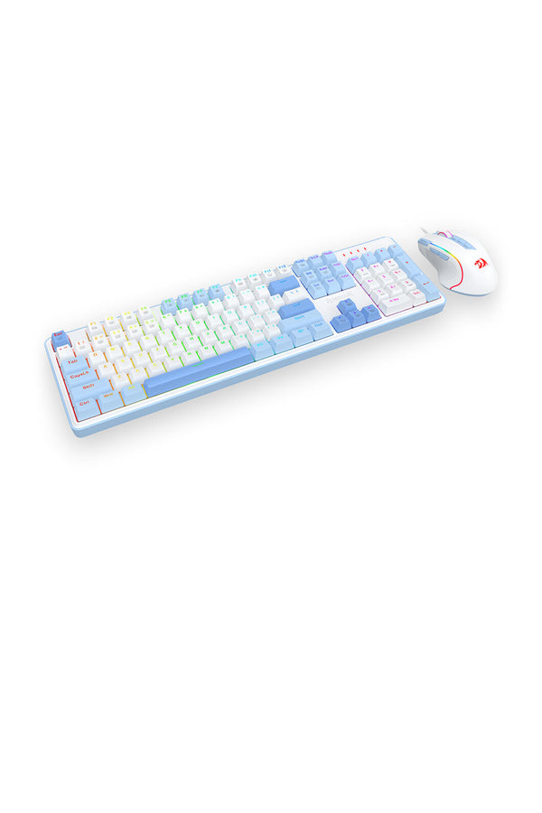 REDRAGON - Redragon S139 White Full Size RGB Mechanical Perfect Gaming Combo - white