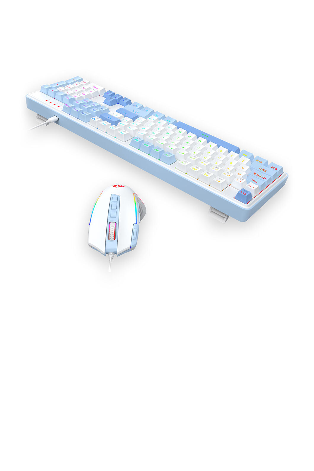 REDRAGON - Redragon S139 White Full Size RGB Mechanical Perfect Gaming Combo - white