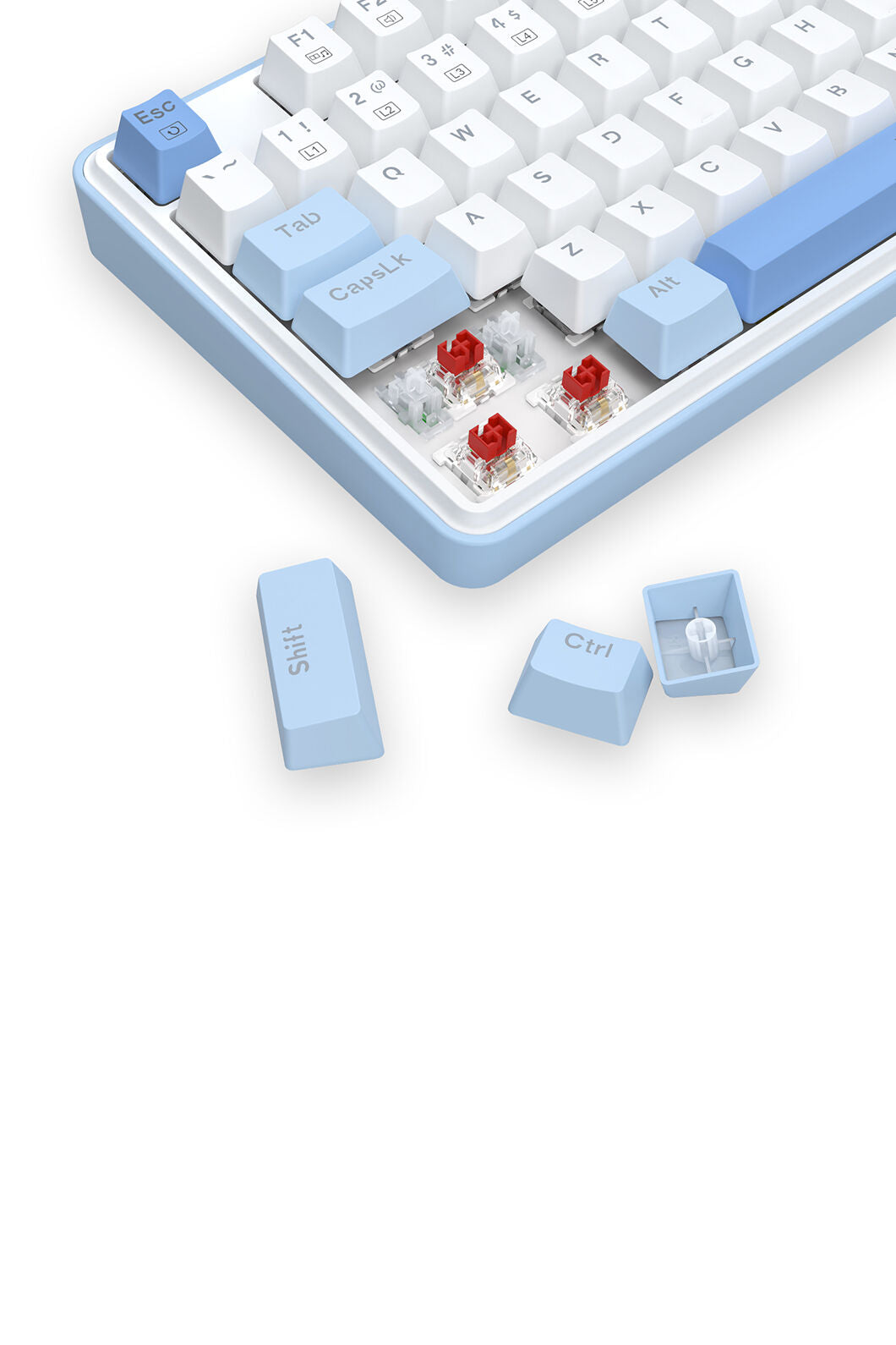 REDRAGON - Redragon S139 White Full Size RGB Mechanical Perfect Gaming Combo - white