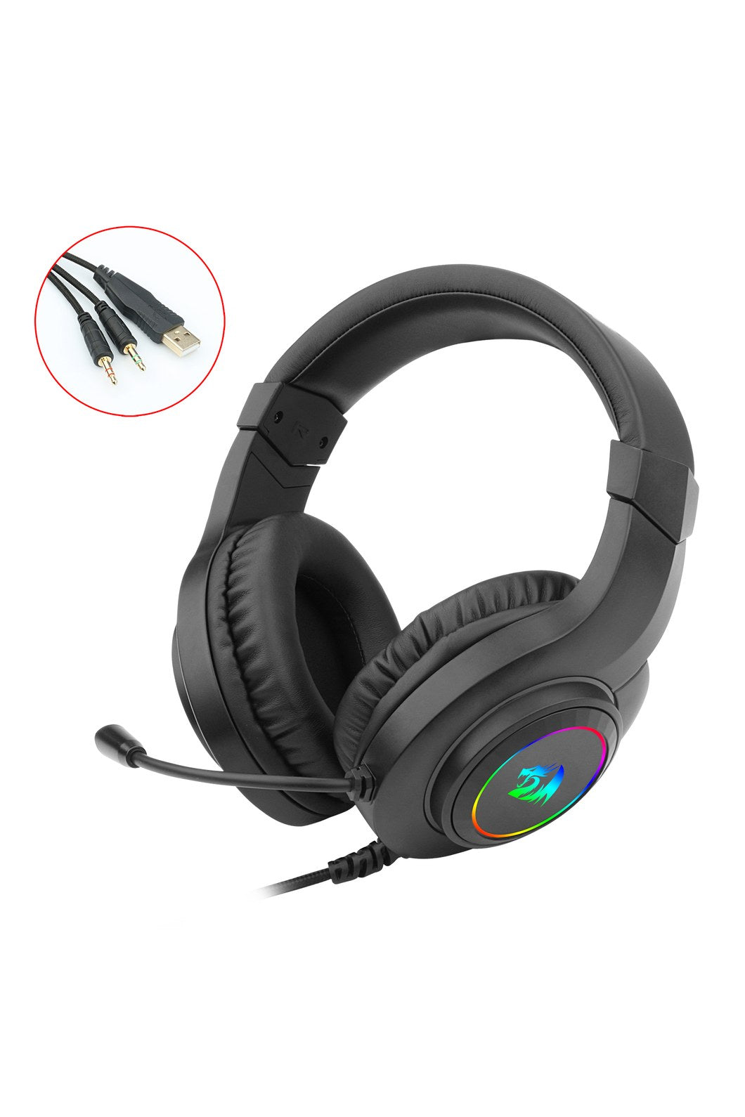 REDRAGON - H260RGB Hylas Standard Headset - black
