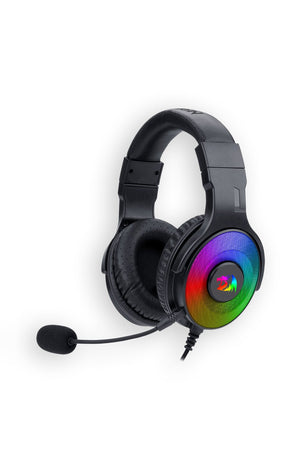 REDRAGON - Redragon H350 Pandora Black RGB Surround Sound Detachable Mic Gaming Headset - black