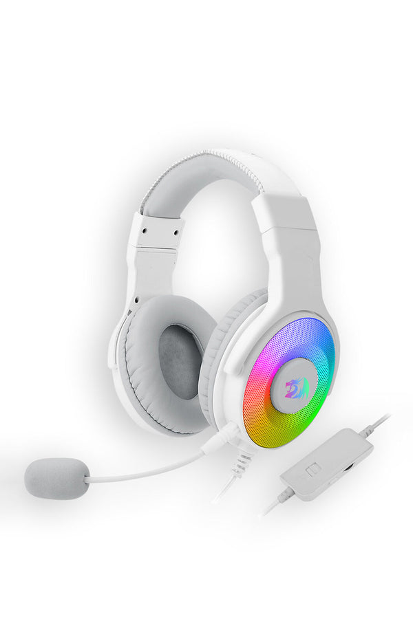REDRAGON - Redragon H350W-RGB Pandora White Over-Ear Virtual 7.1 RGB Gaming Headset - white