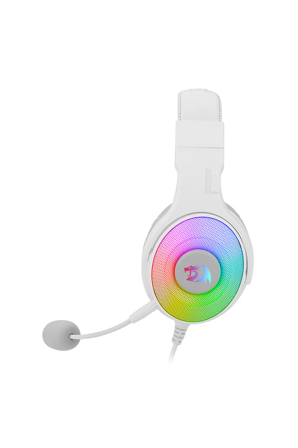 REDRAGON - Redragon H350W-RGB Pandora White Over-Ear Virtual 7.1 RGB Gaming Headset - white