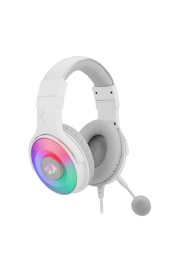 REDRAGON - Redragon H350W-RGB Pandora White Over-Ear Virtual 7.1 RGB Gaming Headset - white