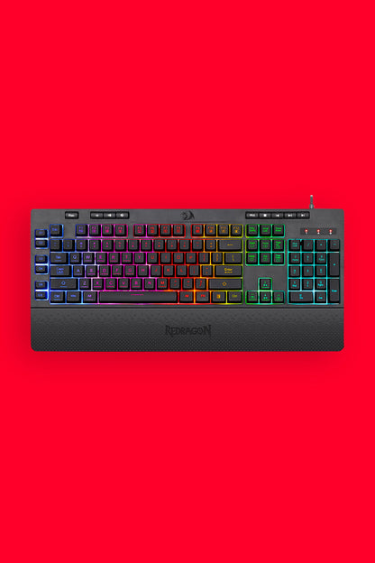 REDRAGON - K512RGB Shiva Wired 108 Key Keyboard - black