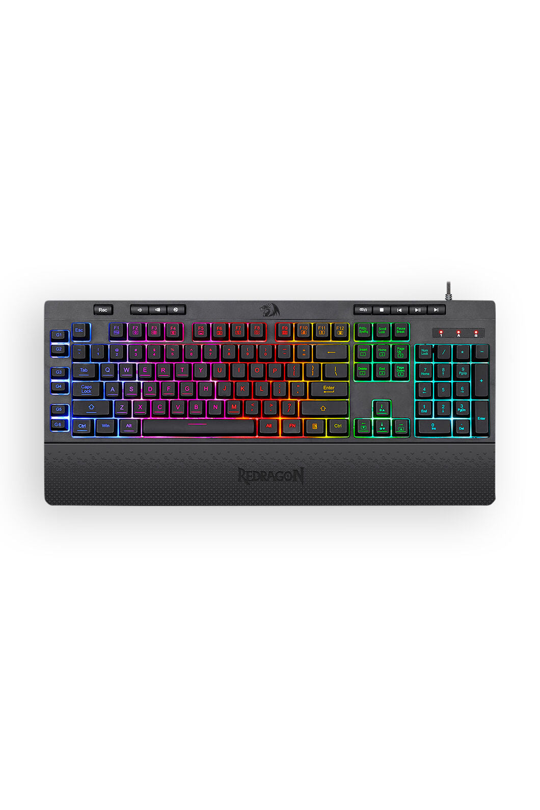 REDRAGON - K512RGB Shiva Wired 108 Key Keyboard - black