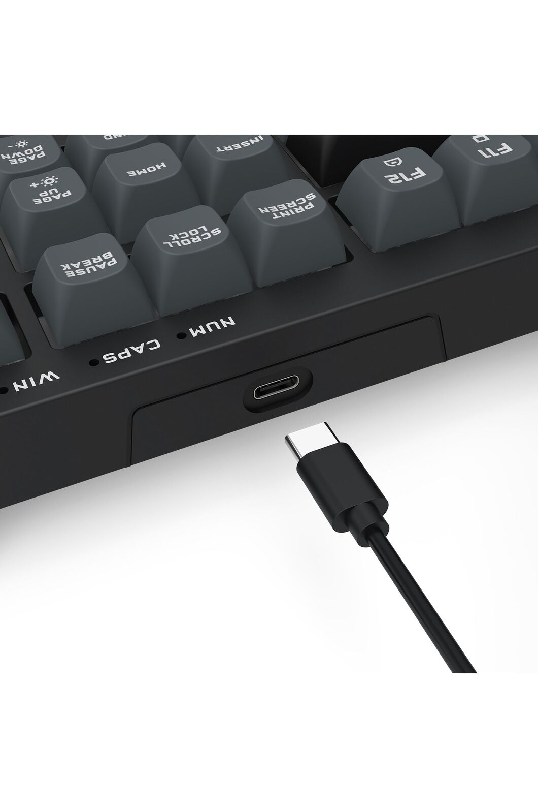 REDRAGON - Redragon K518GB-RGB Crux Grey 108-Key Wired RGB Gaming Keyboard - grey