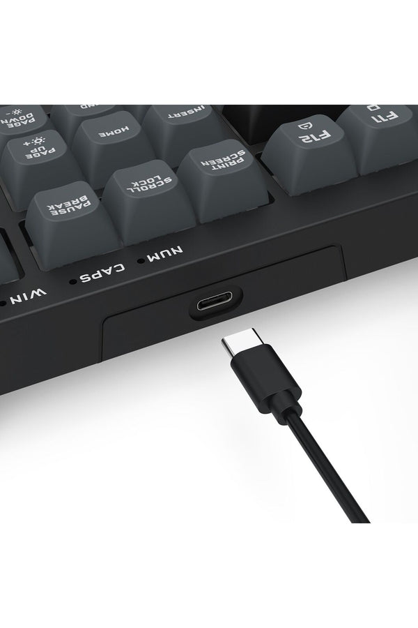 REDRAGON - Redragon K518GB-RGB Crux Grey 108-Key Wired RGB Gaming Keyboard - grey