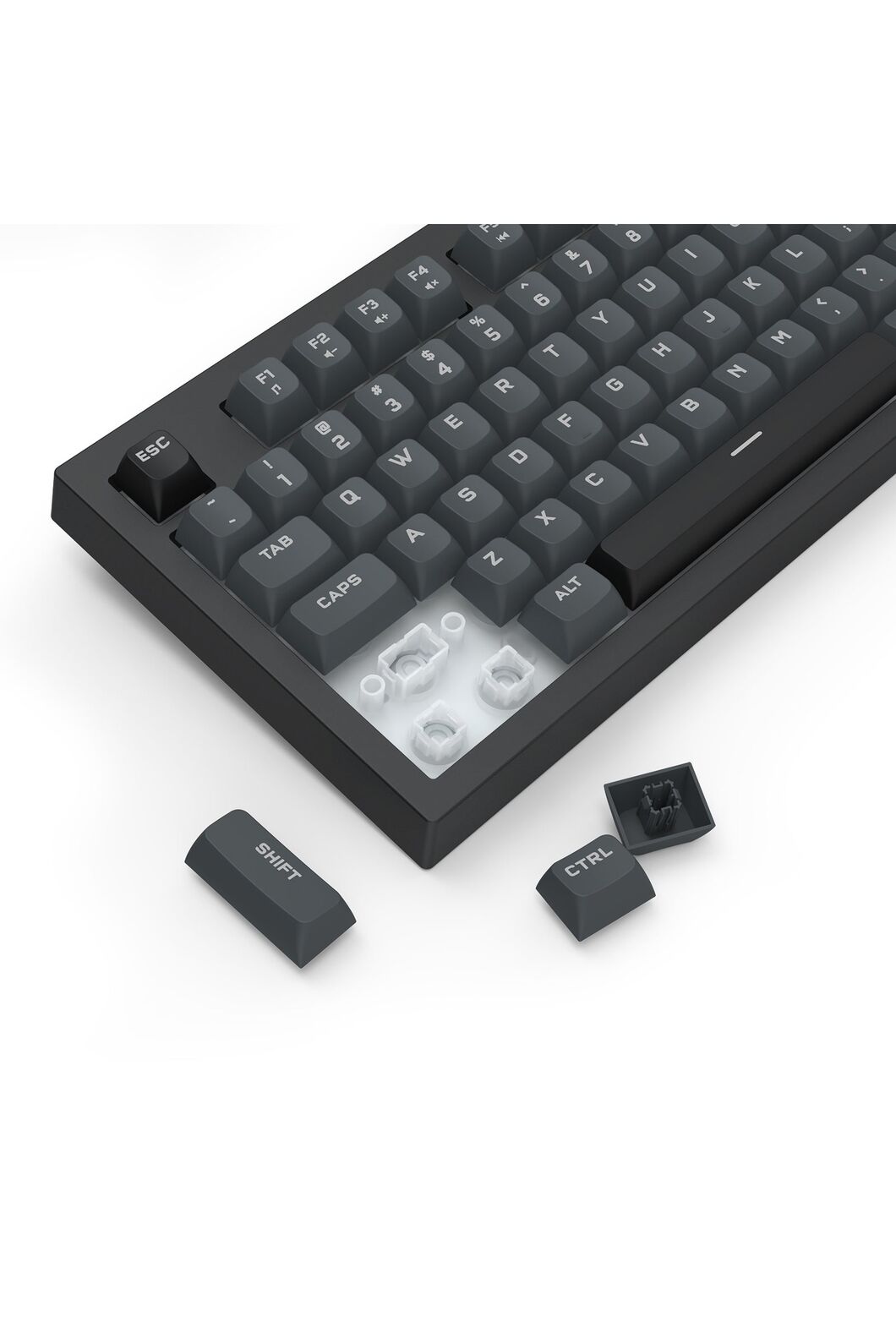 REDRAGON - Redragon K518GB-RGB Crux Grey 108-Key Wired RGB Gaming Keyboard - grey