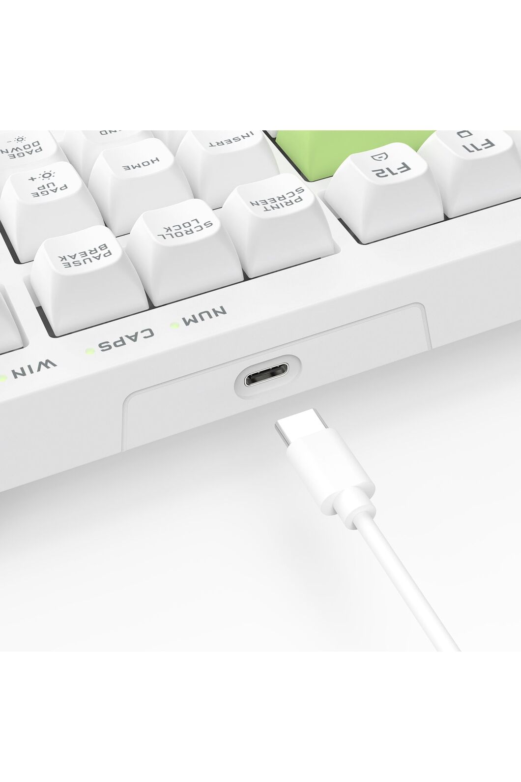REDRAGON - Redragon K518W-RGB Crux White 108-Key Wired RGB Gaming Keyboard - white
