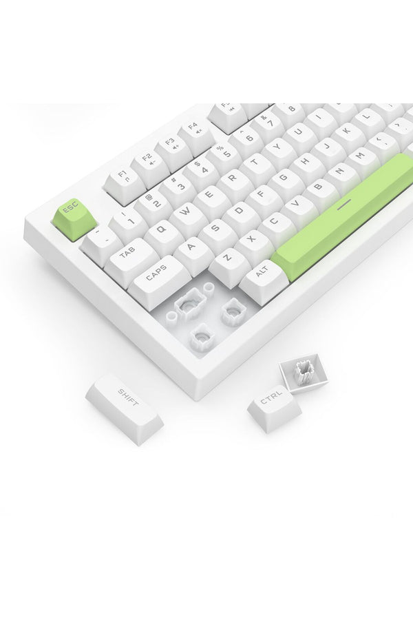 REDRAGON - Redragon K518W-RGB Crux White 108-Key Wired RGB Gaming Keyboard - white