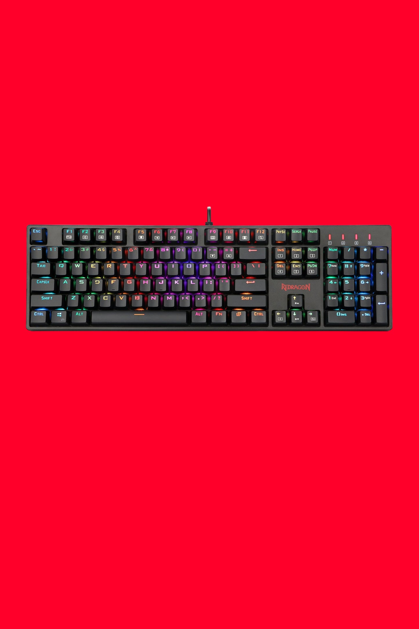 REDRAGON - K582RGB Surara Red Switch KB - black