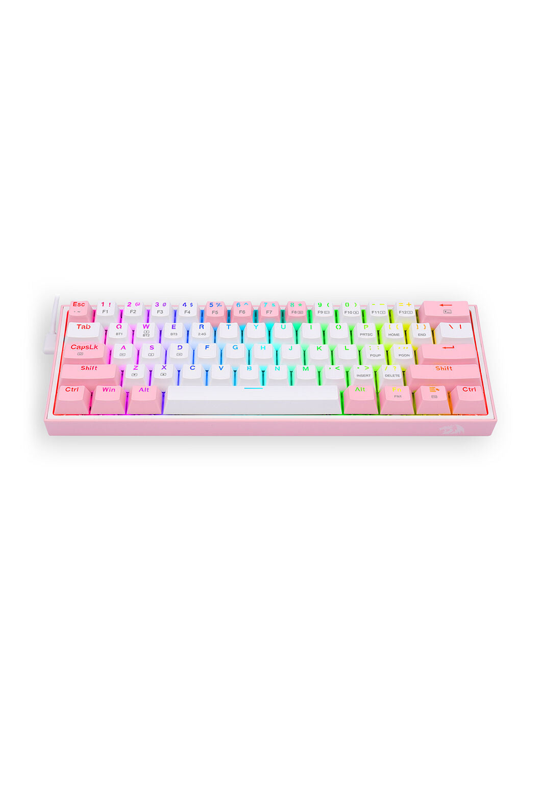 REDRAGON - K616-RGB Fizz Pro 65% KB - white-pink