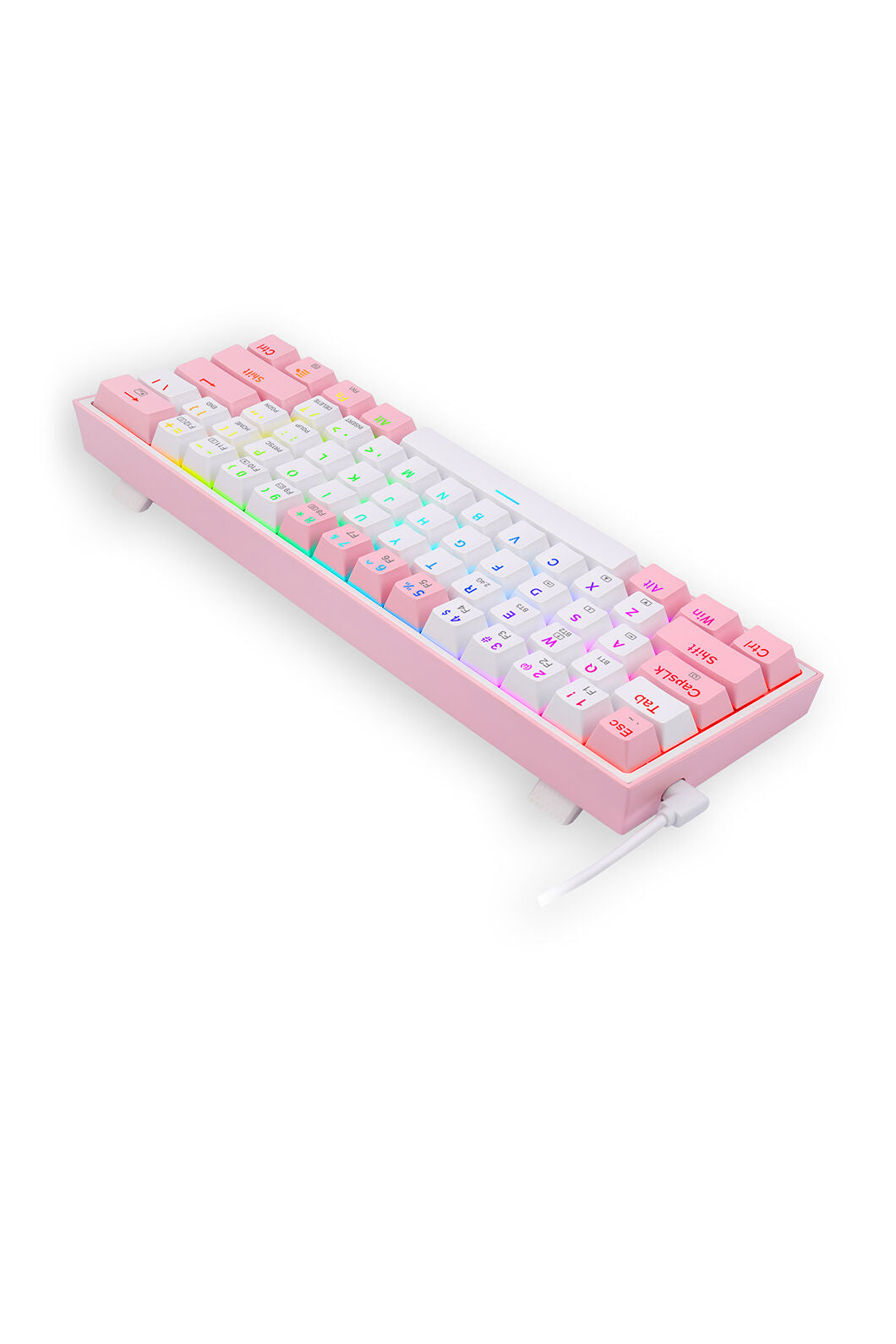 REDRAGON - K616-RGB Fizz Pro 65% KB - white-pink