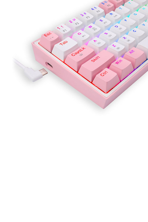 REDRAGON - K616-RGB Fizz Pro 65% KB - white-pink