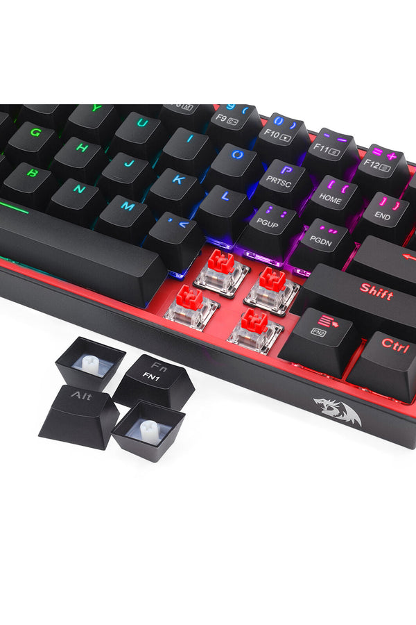 REDRAGON - Redragon K616-RGB Fizz Pro Black 65% Wireless Mechanical Keyboard - black