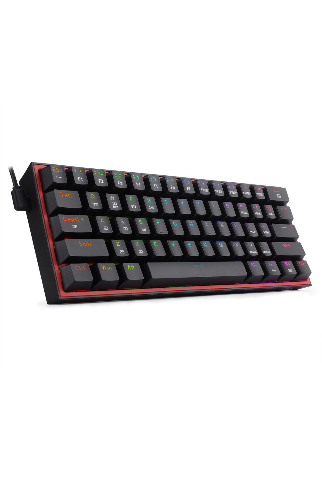 REDRAGON - Redragon K616-RGB Fizz Pro Black 65% Wireless Mechanical Keyboard - black
