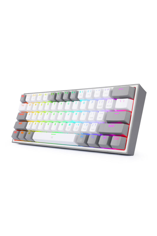 REDRAGON - K617-RGB Fizz 61Key Wired KB - white-grey