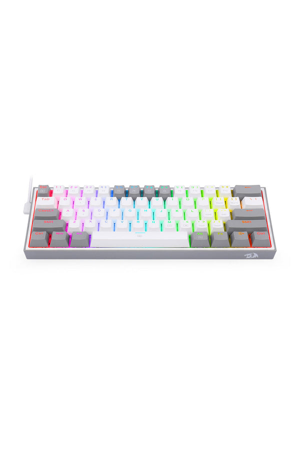 REDRAGON - Redragon K617-RGB Fizz White/Grey 60% Wired Mechanical Keyboard - white-grey