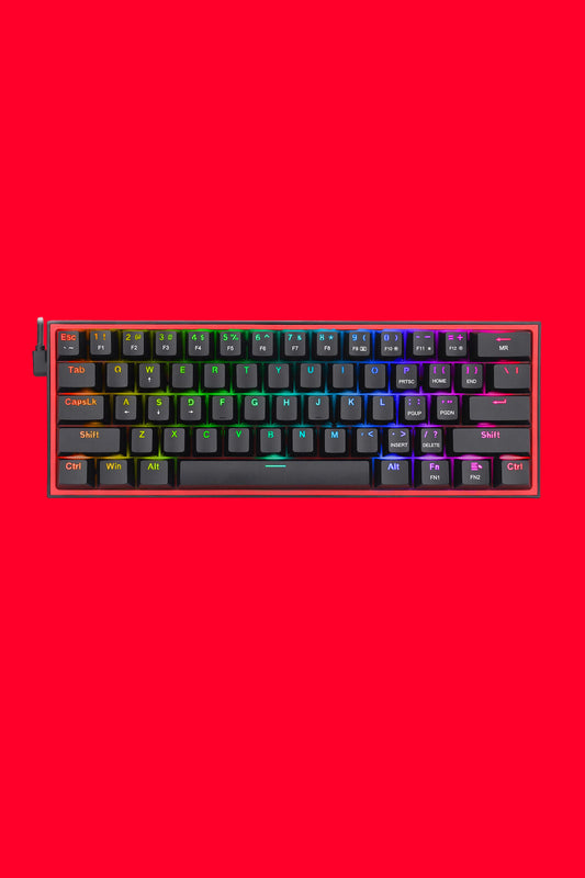 REDRAGON - K617-RGB Fizz 61Key Wired KB - grey