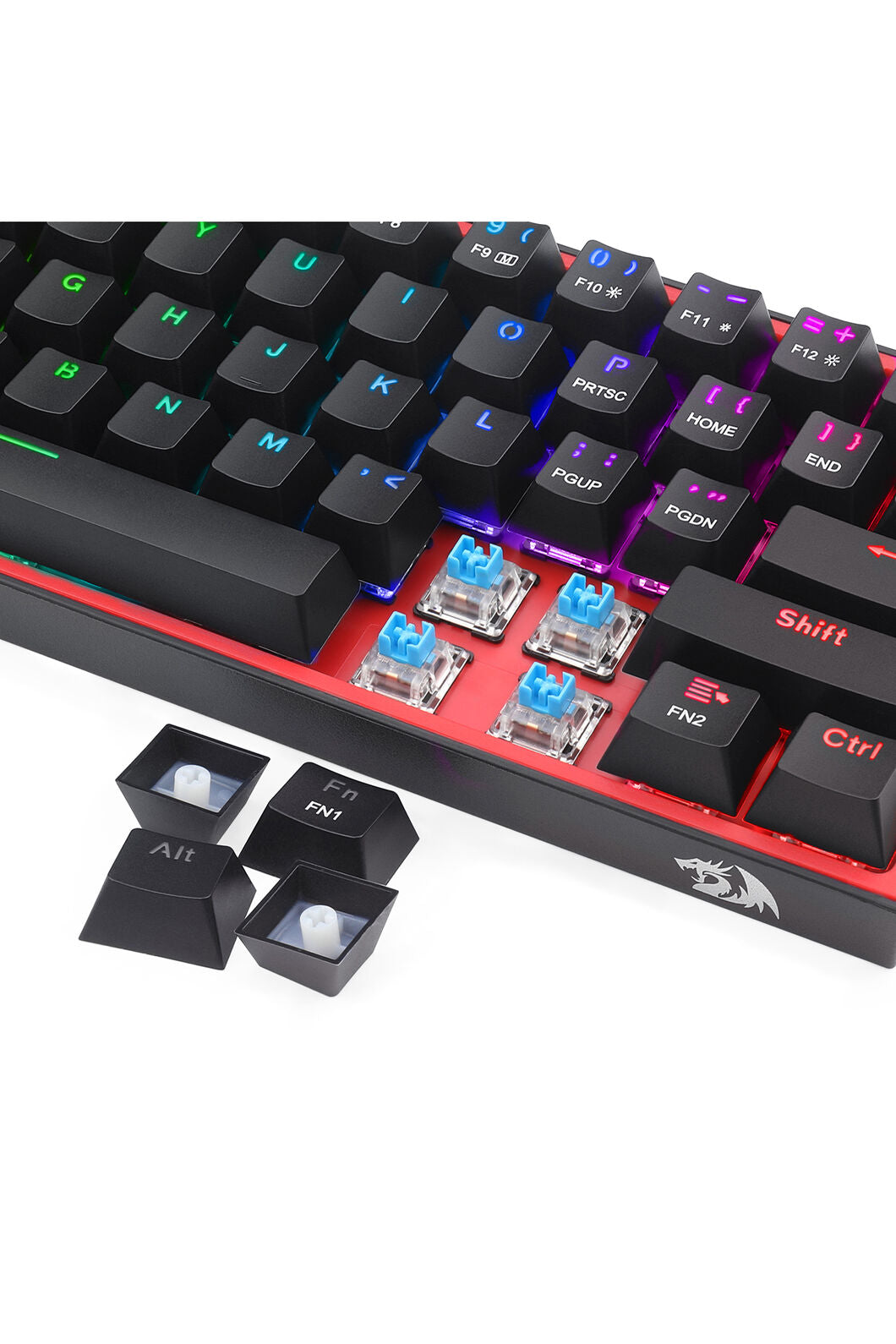 REDRAGON - K617-RGB Fizz 61Key Wired KB - grey
