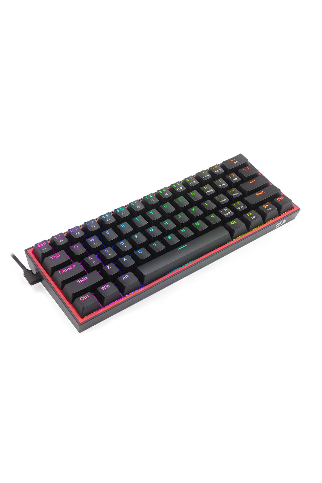 REDRAGON - K617-RGB Fizz 61Key Wired KB - grey
