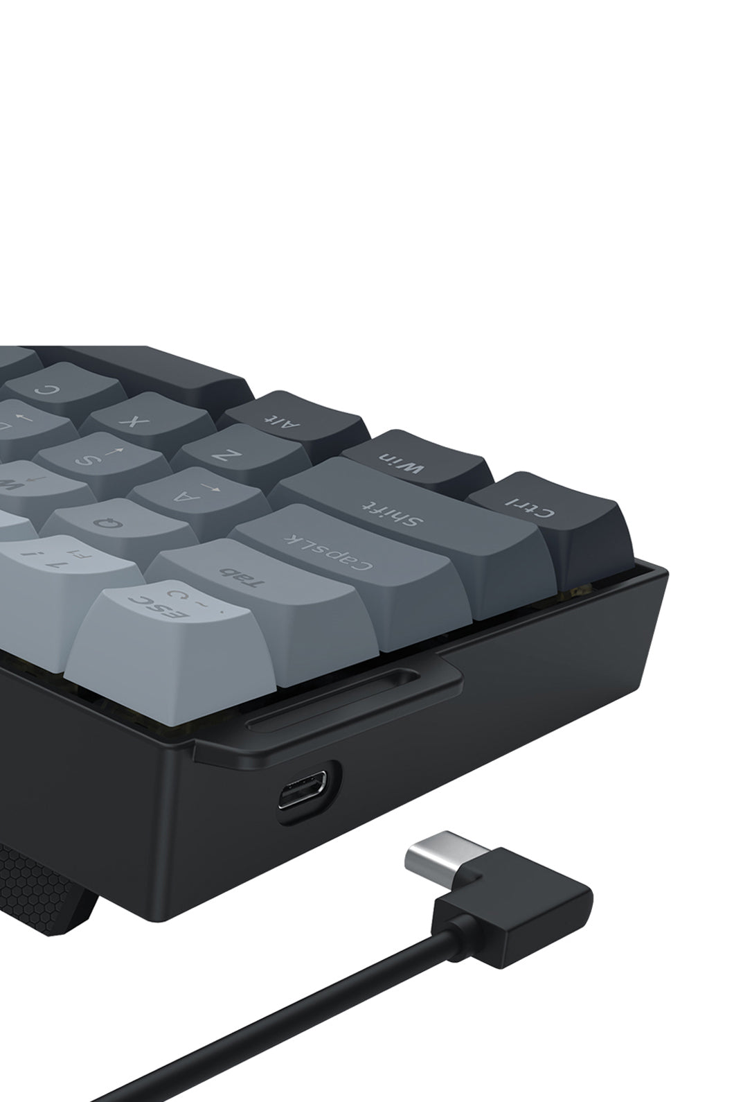 REDRAGON - Redragon K617GGB-RGB-MP Fizz Grey 60% Rapid Trigger Magnetic RGB Gaming Keyboard - grey