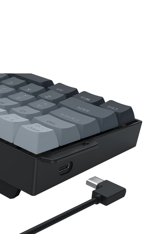 REDRAGON - Redragon K617GGB-RGB-MP Fizz Grey 60% Rapid Trigger Magnetic RGB Gaming Keyboard - grey