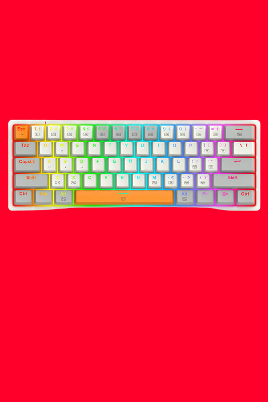 REDRAGON - K642WGO-RGB Akali 61Key KB - white