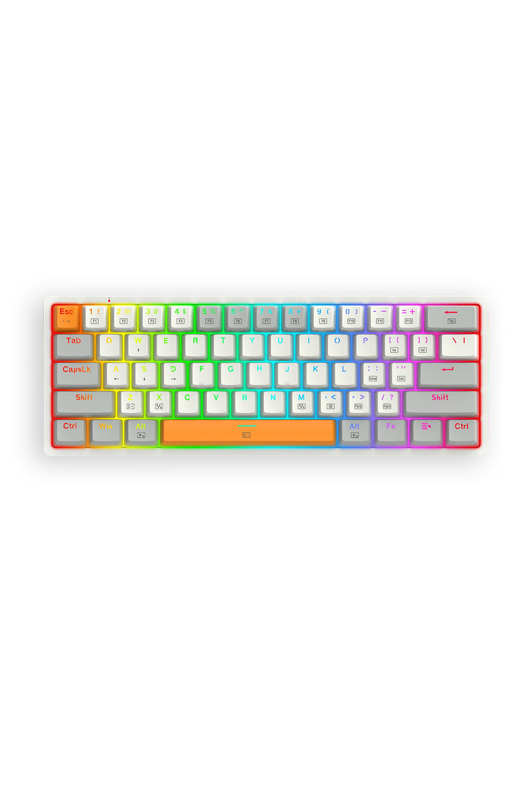 REDRAGON - K642WGO-RGB Akali 61Key KB - white