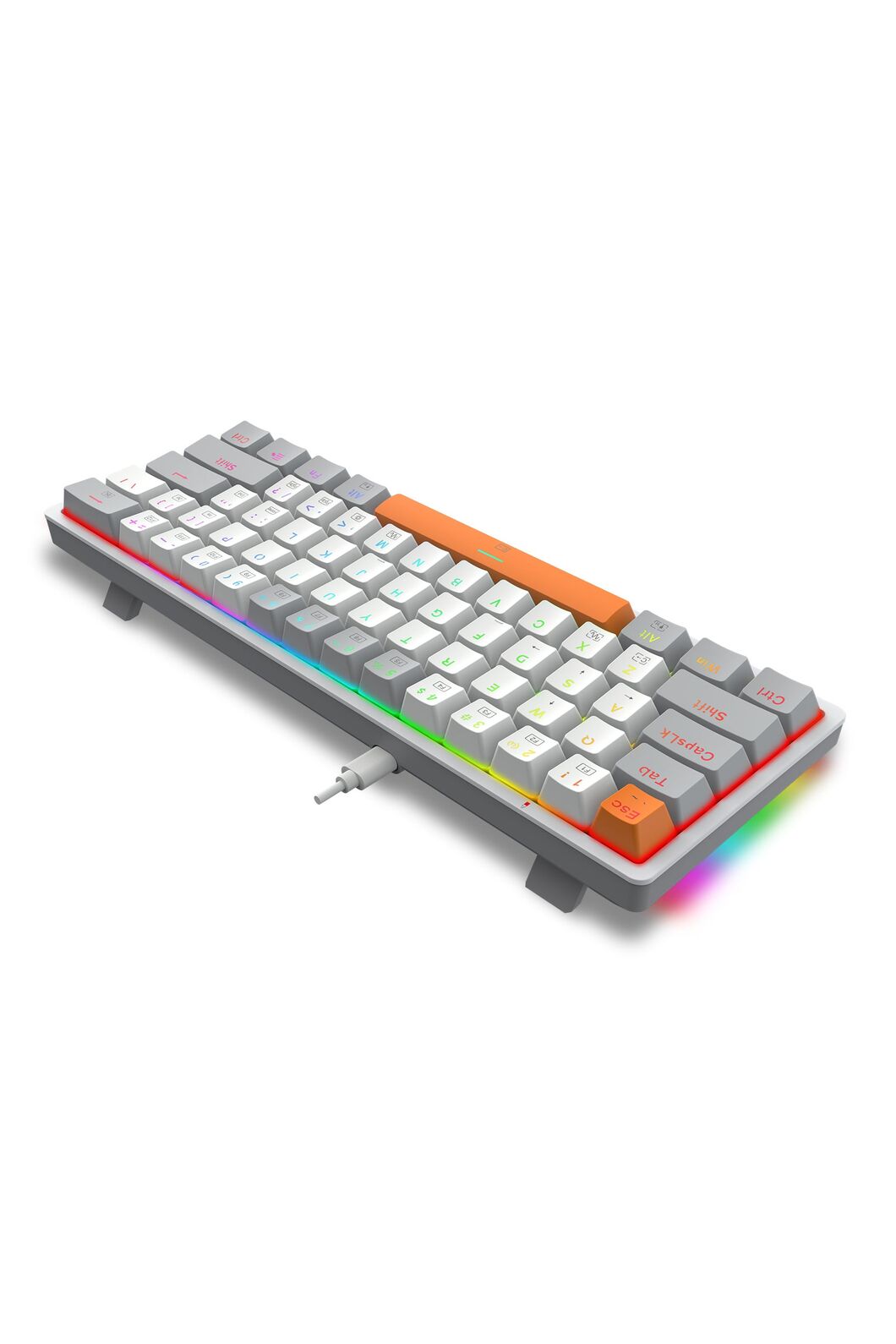REDRAGON - K642WGO-RGB Akali 61Key KB - white