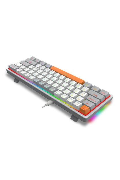 REDRAGON - K642WGO-RGB Akali 61Key KB - white