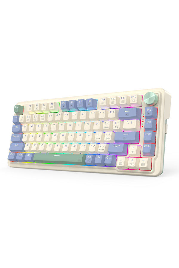 REDRAGON - Redragon K673CPG RGB Pro White 75% Gasket Wireless Mechanical Keyboard - white