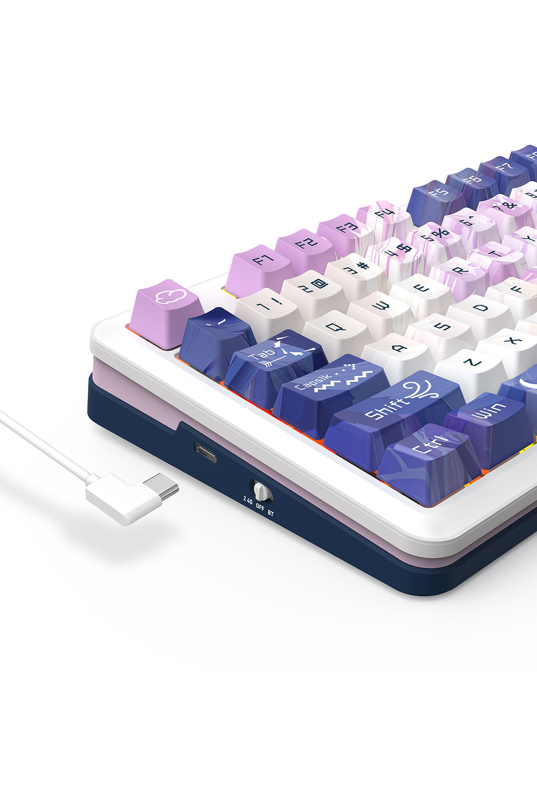 REDRAGON - K681AGC-RGB-PRO Cyrus 75% KB - deep-purple