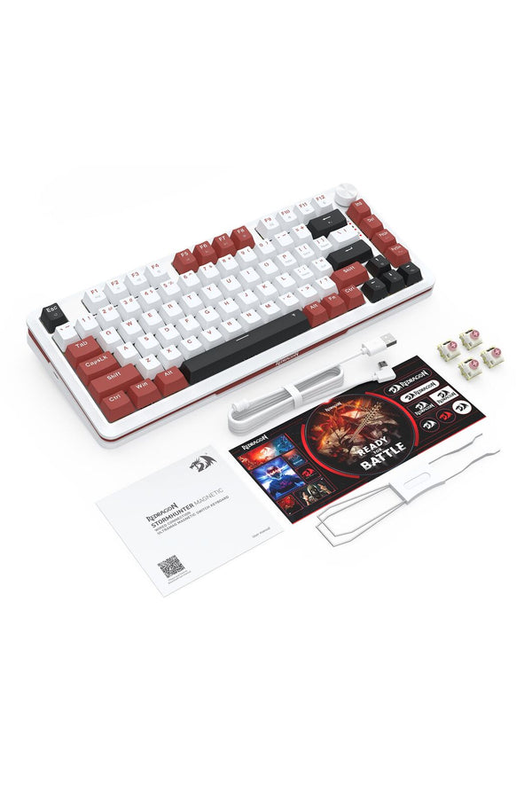 REDRAGON - Redragon K721WRB RGB Stormhunter Red 75% Rapid Trigger Magnetic Keyboard - red