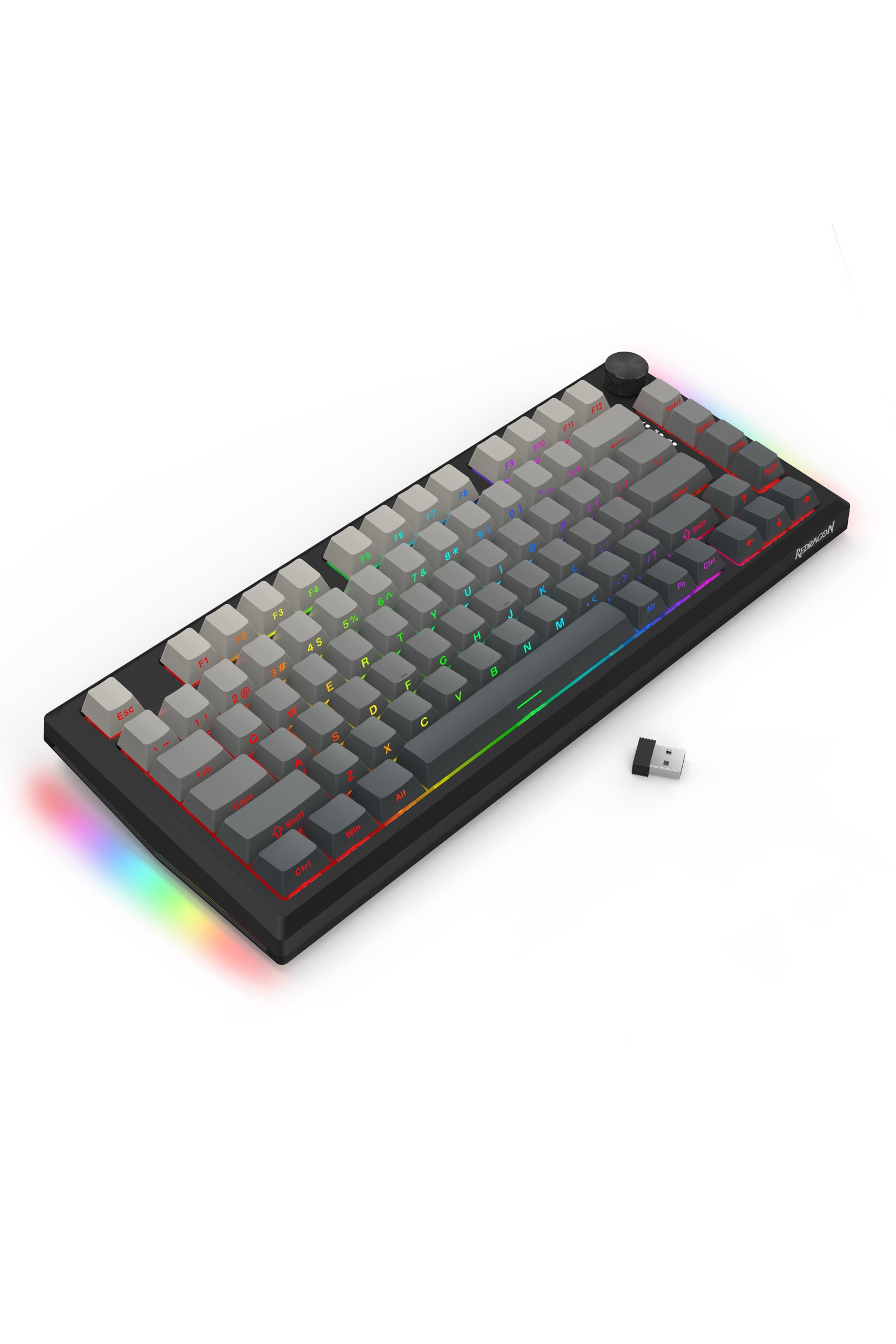 REDRAGON - K687GG-RGB-PRO Freyja Alum KB - grey