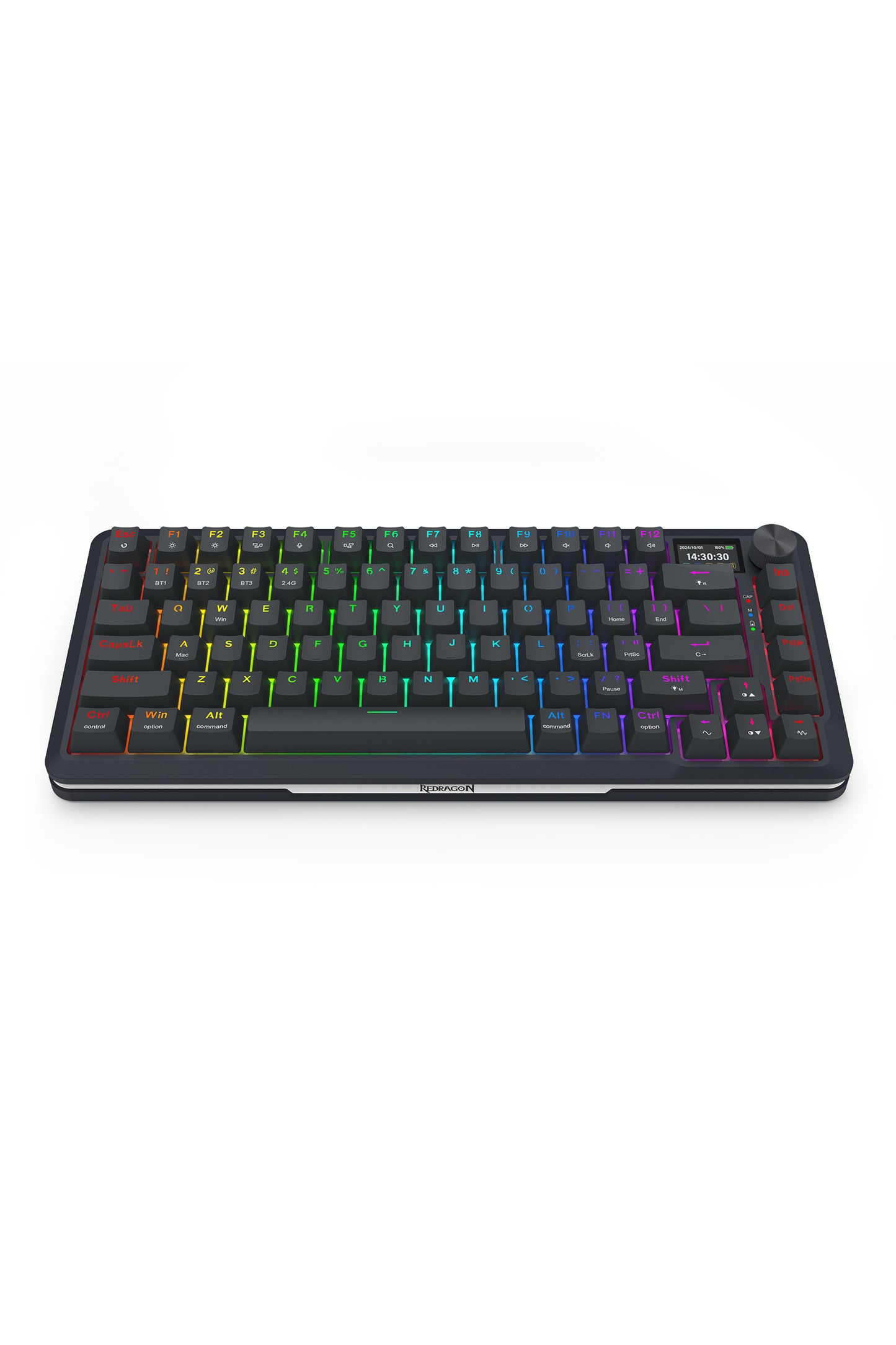 REDRAGON - K708RGB-PRO Fleact 75% LCD KB - black