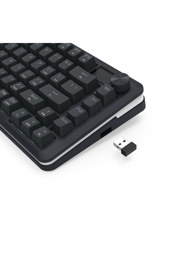 REDRAGON - Redragon K708RGB-Pro Fleact Black 75% LCD Mechanical Keyboard - black