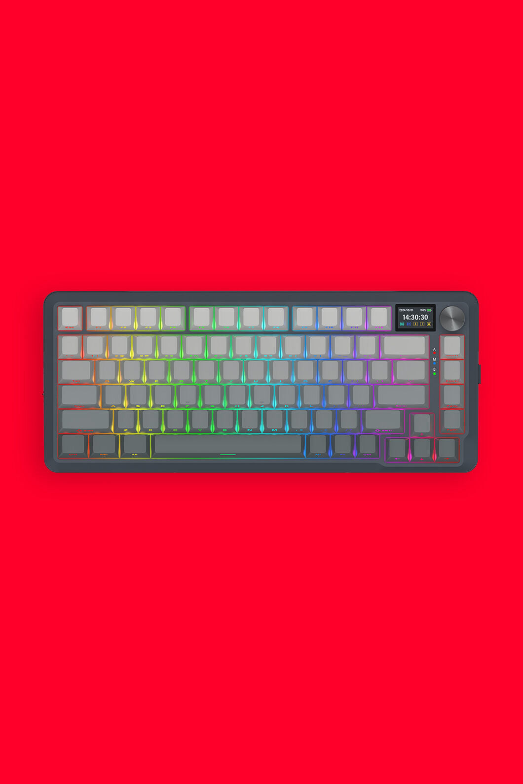 REDRAGON - K708GG-RGB-PRO Fleact 75% KB - charcoal