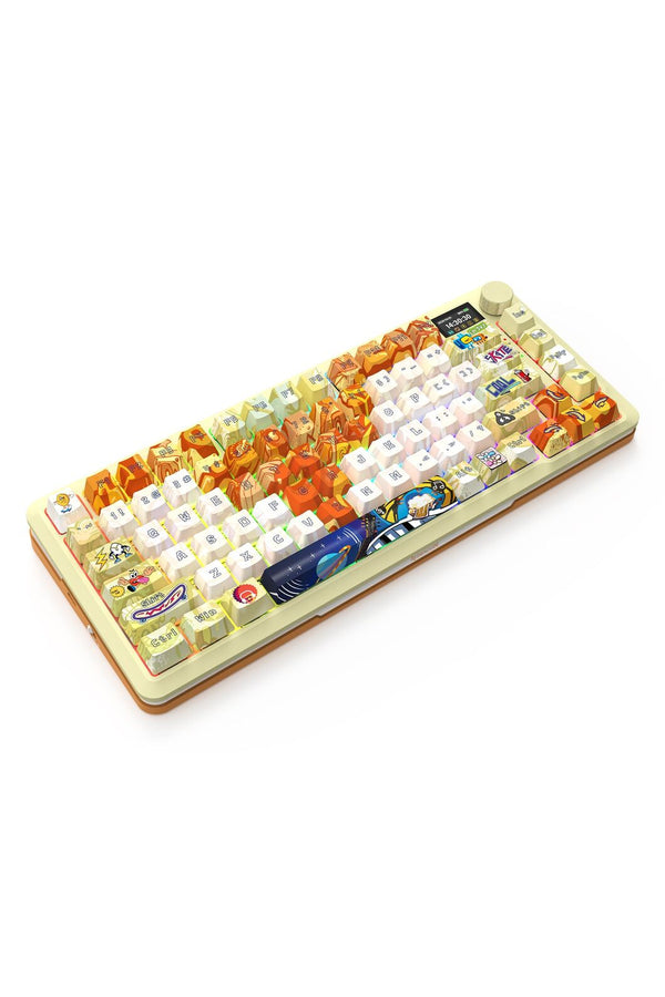 REDRAGON - Redragon K708GF RGB Pro Fleact Yellow 75% LCD Gasket Wireless Mechanical Keyboard - yellow