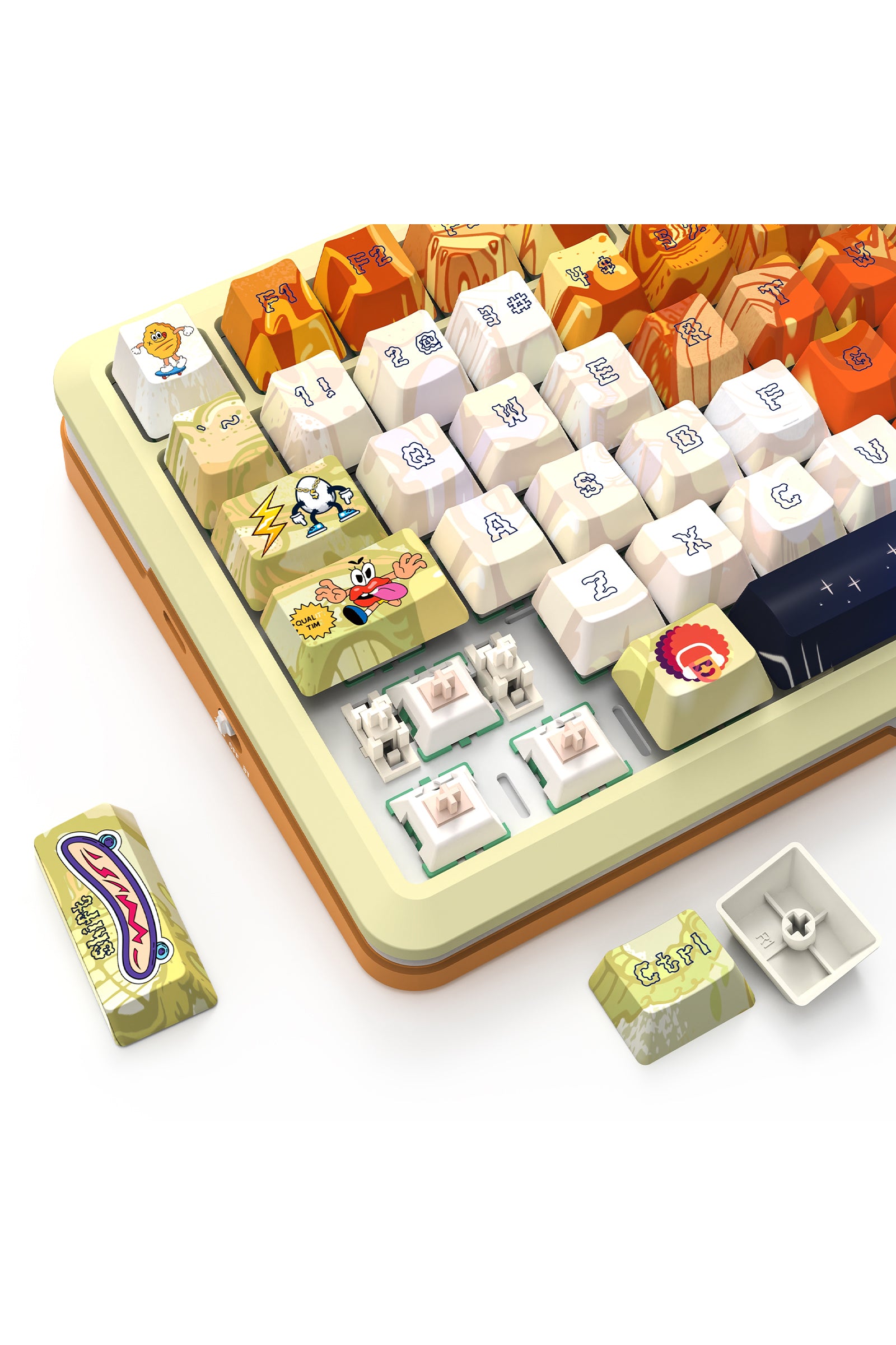 REDRAGON - K708GF-RGB-PRO Fleact 75% KB - yellow