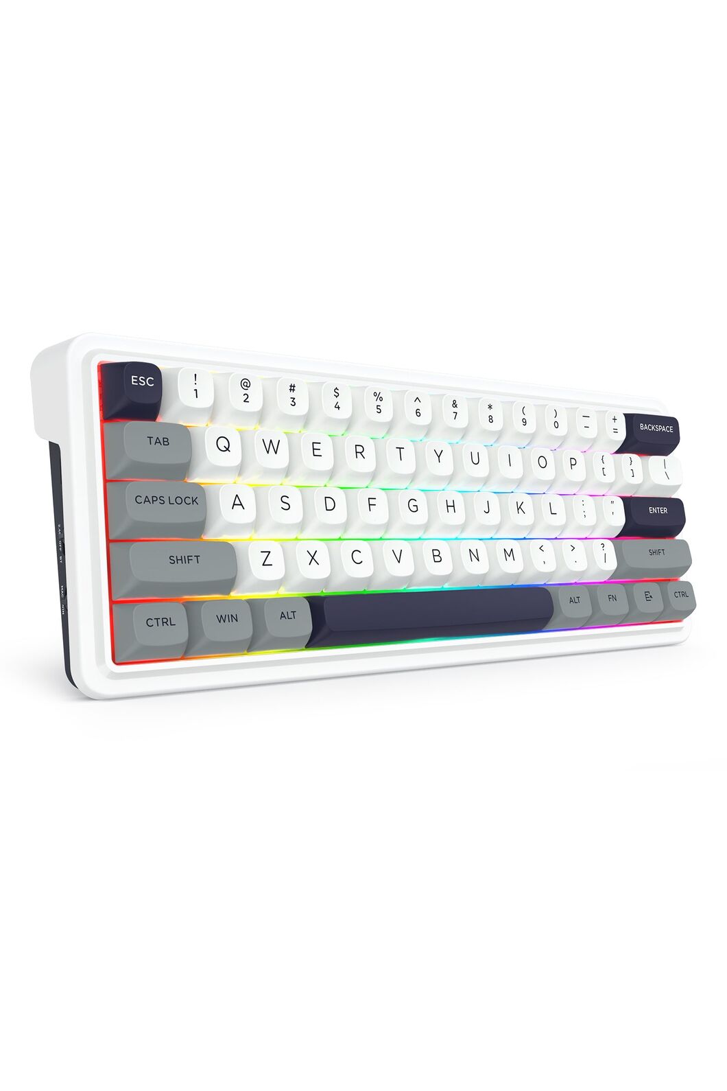 REDRAGON - Redragon K730WGP RGB Pro Draconic V2 Grey 60% Gasket Wireless Mechanical Keyboard - grey