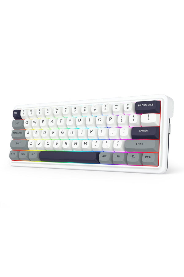 REDRAGON - Redragon K730WGP RGB Pro Draconic V2 Grey 60% Gasket Wireless Mechanical Keyboard - grey