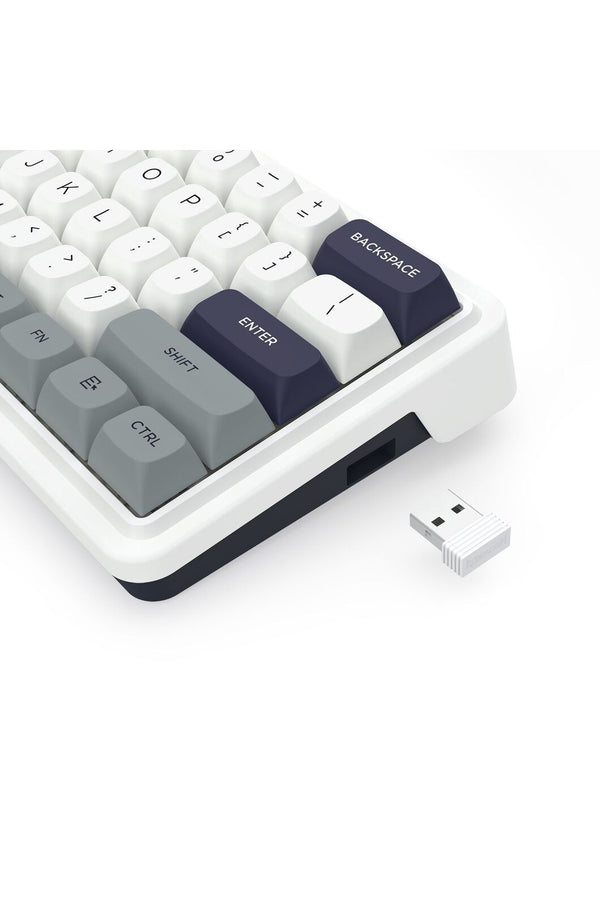 REDRAGON - Redragon K730WGP RGB Pro Draconic V2 Grey 60% Gasket Wireless Mechanical Keyboard - grey